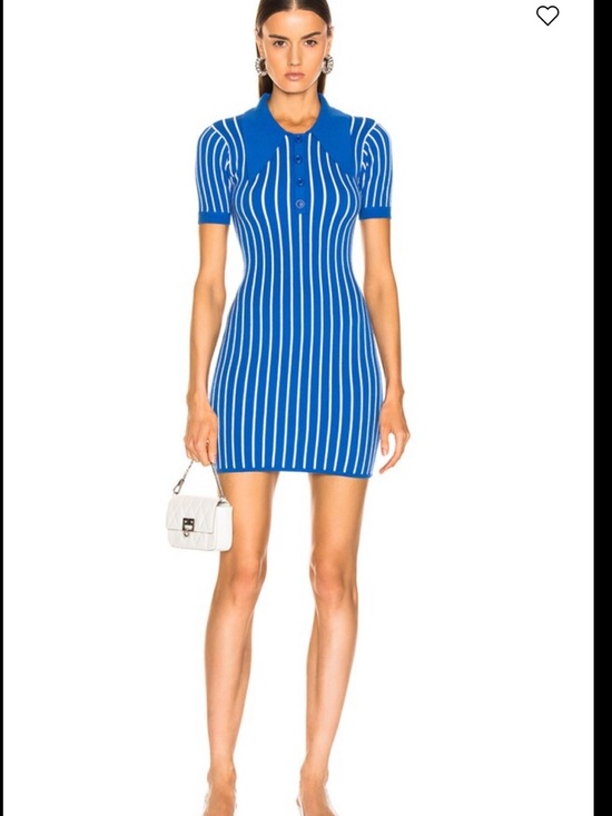 joostricot Dresses & Skirts - JOOSTRICOT Blue & White Striped Polo Dress - small